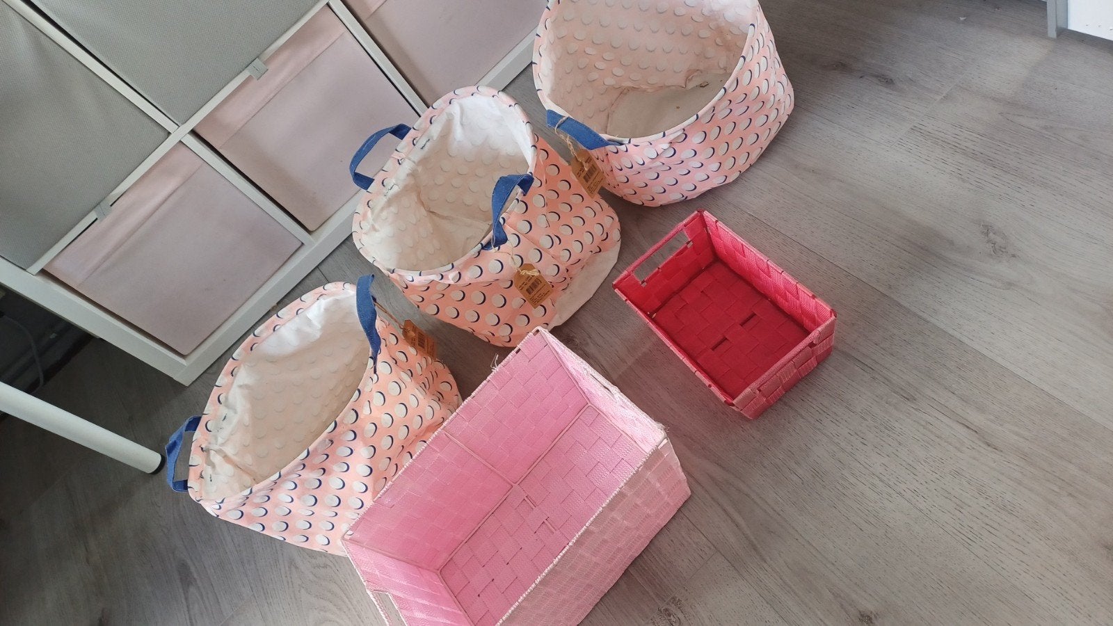 Opbergmanden en -bakjes (set van 5) GRATIS, Huis en Inrichting, Overige materialen, Minder dan 50 cm, Gebruikt, Minder dan 50 cm