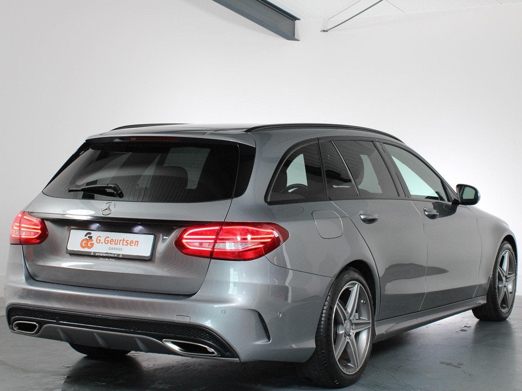 Mercedes-Benz C-Klasse C200 Estate AMG-line Lederen bekledin, Auto's, Mercedes-Benz, Automaat, Achterwielaandrijving, 4 cilinders