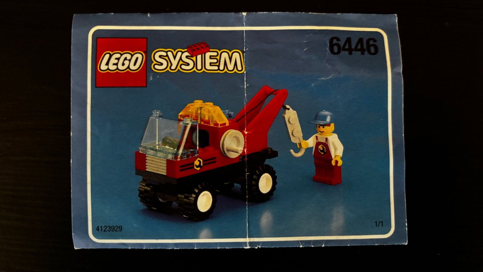 Lego System 6446 Kraanwagen met figuur en handleiding, Ophalen of Verzenden, Zo goed als nieuw
