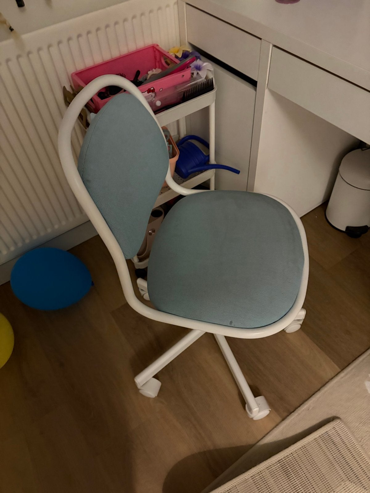 Comfortabele Bureaustoel - Lichtblauw, Ophalen, Gebruikt, Blauw, Bureaustoel