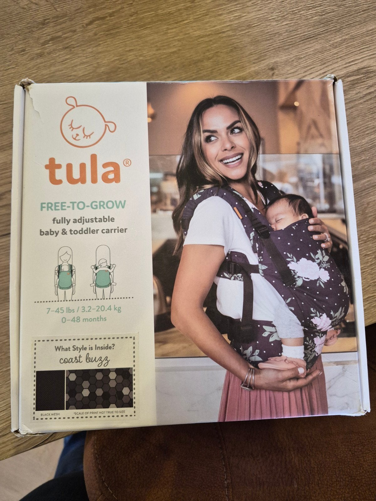 Tula Free-to-Grow Draagzak - Coast Buzz, Kinderen en Baby's, Overige merken, Buik of Rug, Ophalen of Verzenden, Zo goed als nieuw
