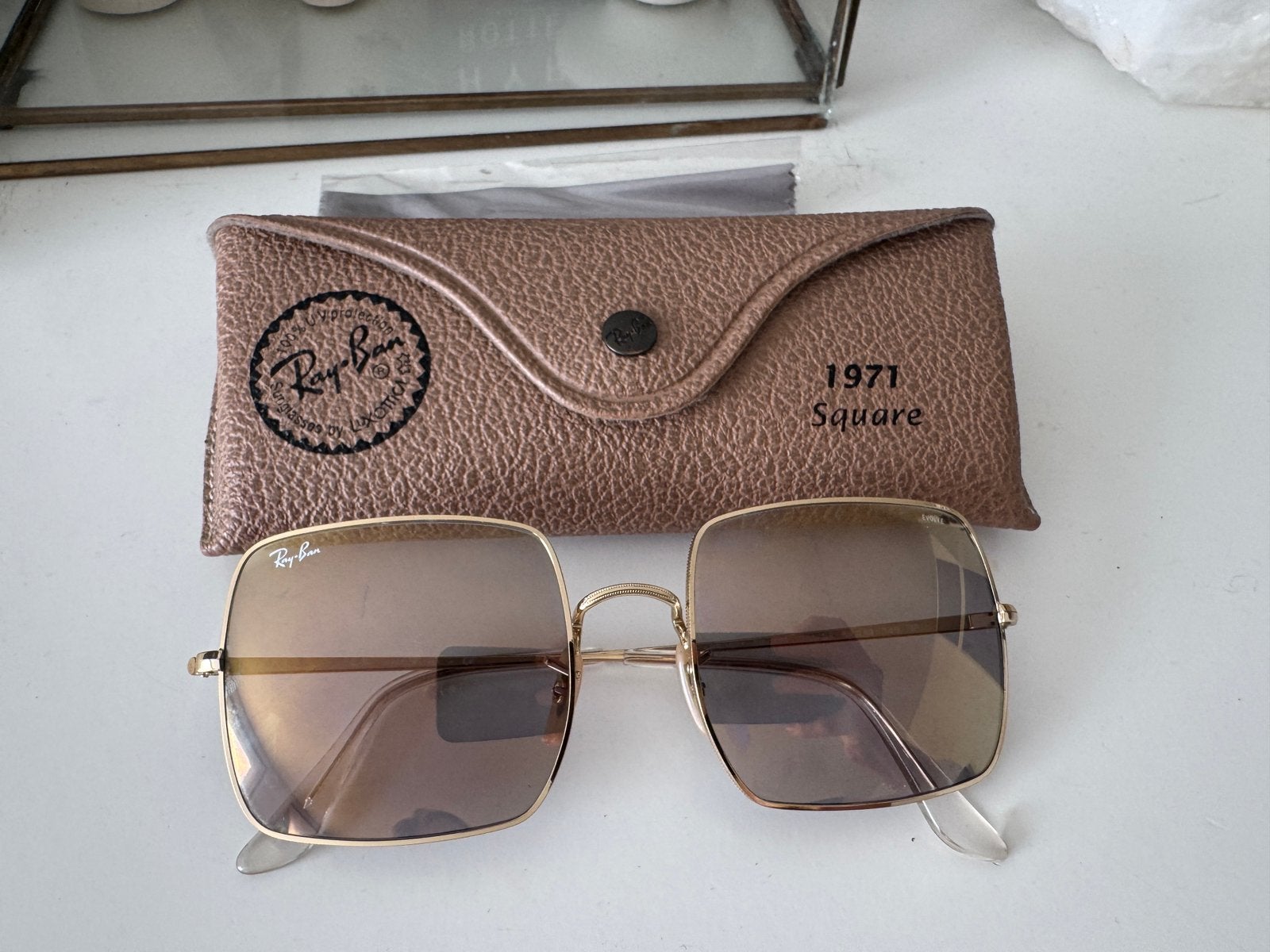 Ray-Ban Square Evolve zonnebril, Zonnebril, Bruin, Ophalen of Verzenden, Zo goed als nieuw