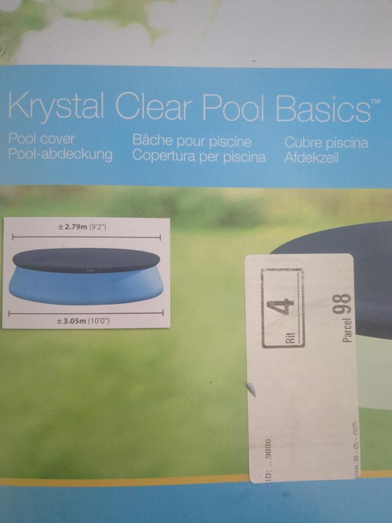 Krystal Clear Pool Basics Afdekzeil Ø 2.79m, Ophalen of Verzenden, Gebruikt, Afdekzeil
