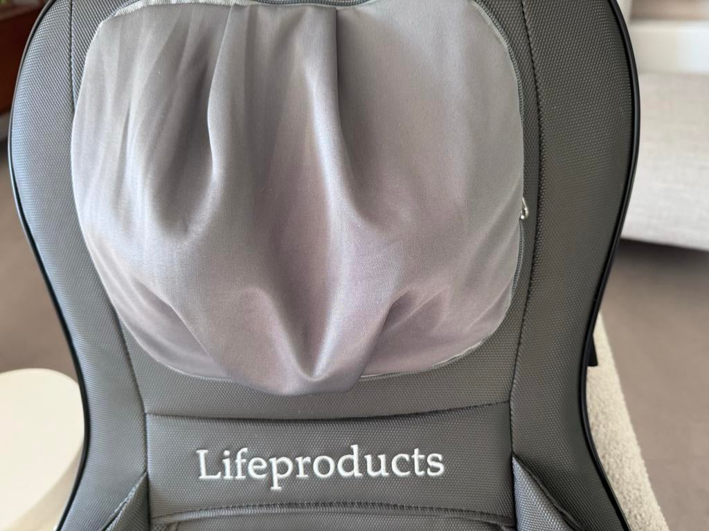 Lifeproducts Shiatsu Nek- en Rug Massagestoel, Ophalen of Verzenden, Zo goed als nieuw, Massagestoel of Kussen