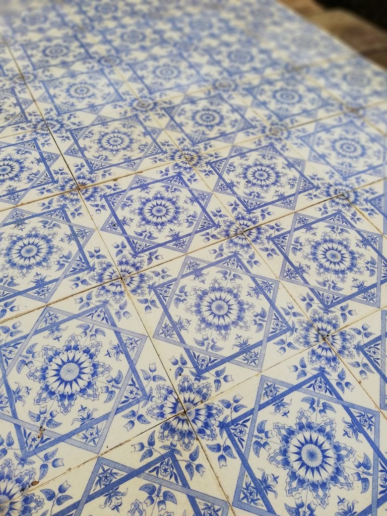 Mooi achter haard of kachel, 40 stuks 77x123 cm, blauw wit, Antiek en Kunst, Antiek | Wandborden en Tegels, Ophalen