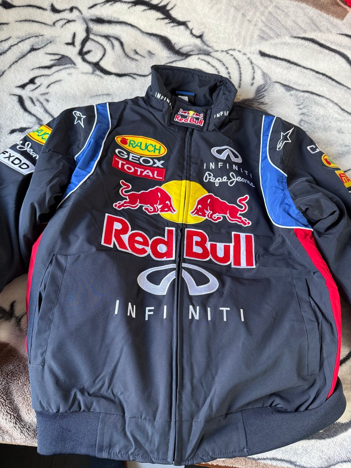 Red Bull Racing F1 Jas - Zwart met Sponsorlogo's, Ophalen of Verzenden, Nieuw, Maat 48/50 (M), Zwart