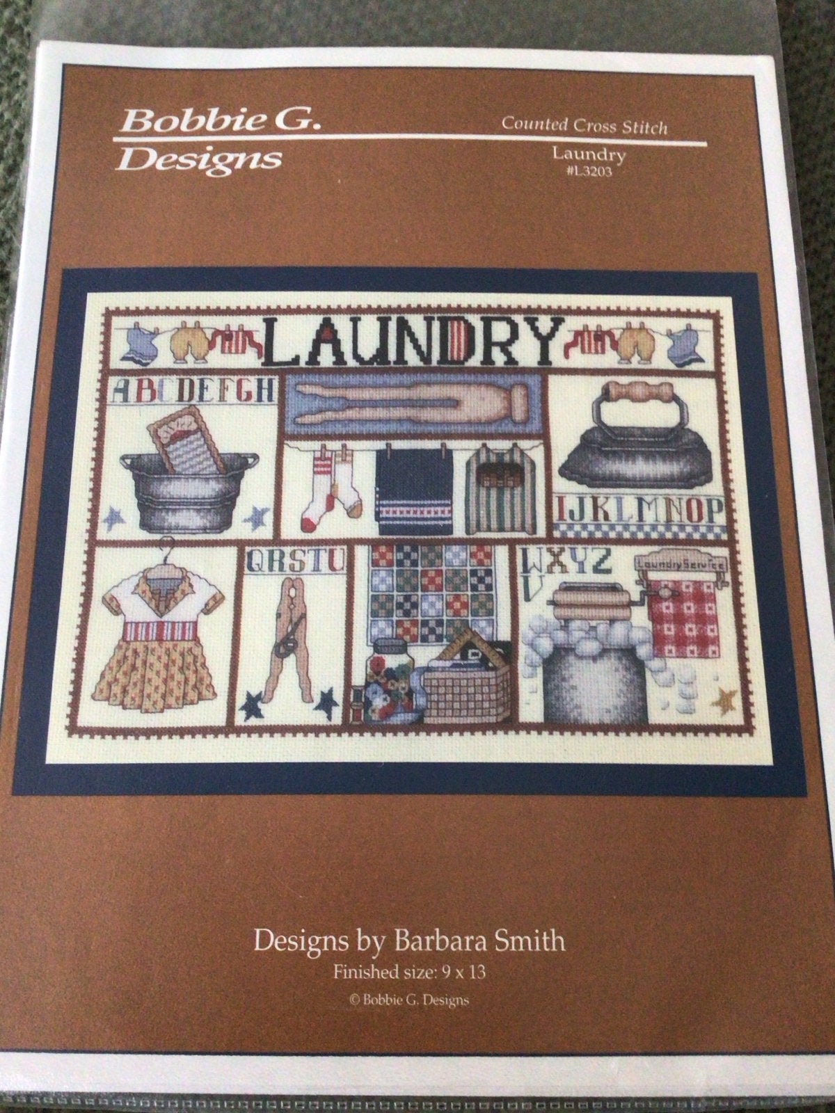 Bobbie G. Designs - Laundry - Geteld Kruissteek Patroon, Hobby en Vrije tijd, Ophalen of Verzenden, Gebruikt, Handborduren, Patroon