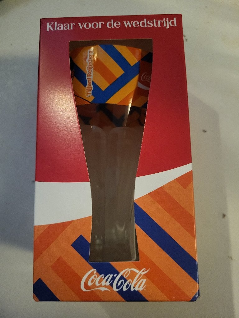 AH WK Coca-Cola glas Tjibbe Reijnders, Verzamelen, Ophalen of Verzenden, Nieuw, Frisdrankglas
