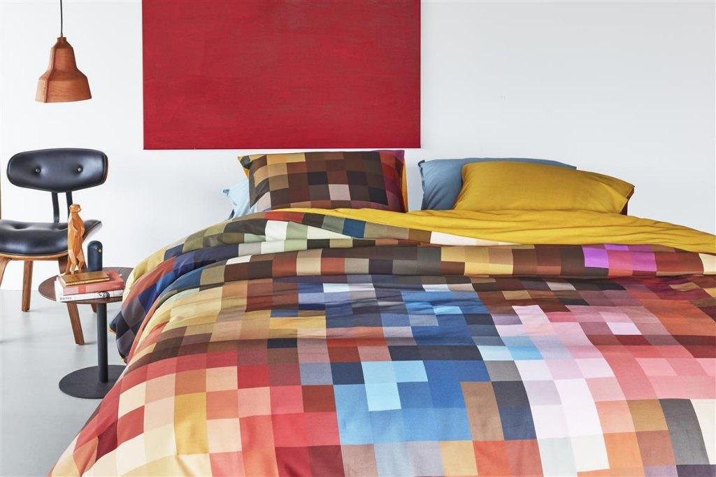 megasale: DD dekbedovertrek satijn PIXEL 240x220, Huis en Inrichting, Slaapkamer | Beddengoed, Overige kleuren, Dekbedovertrek