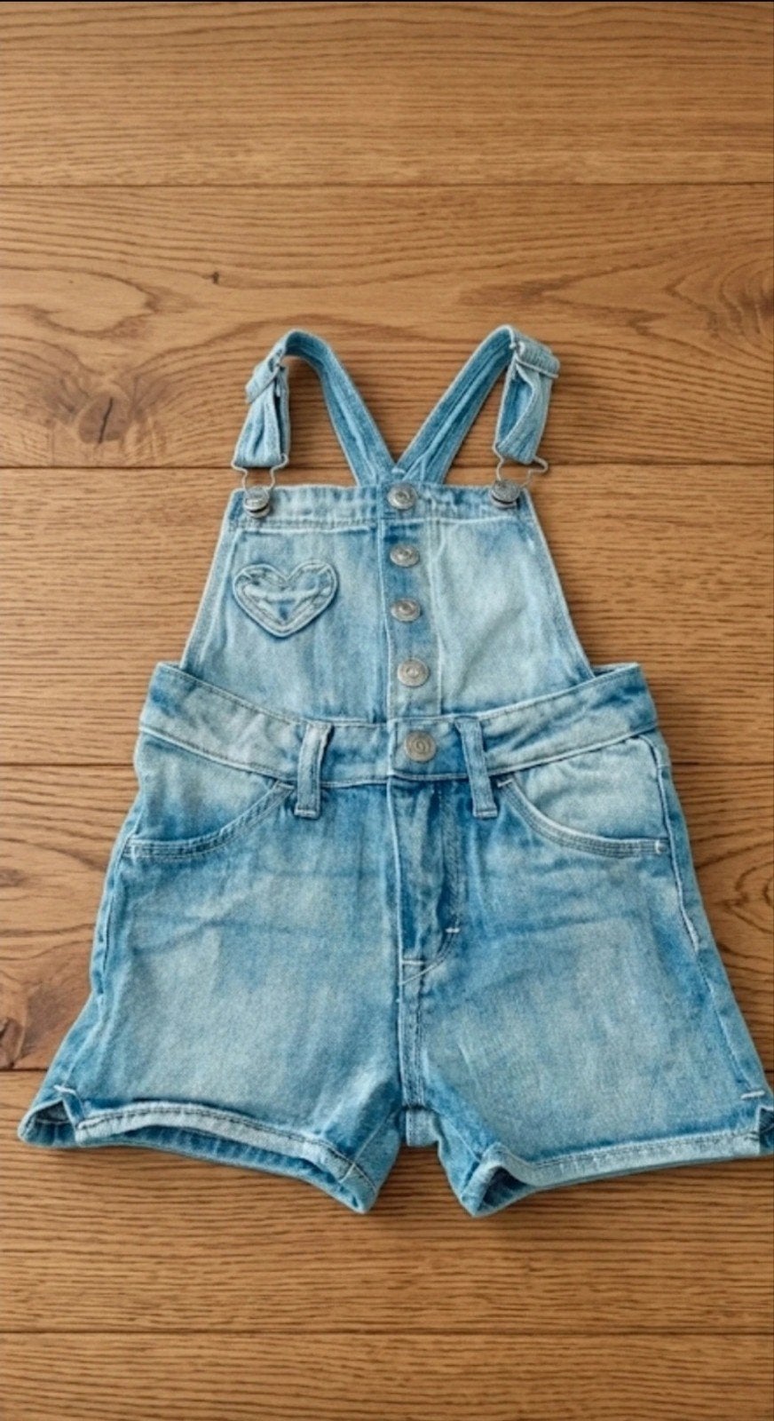 H&M spijker tuinbroekje maat 92, Broek, Gebruikt, Meisje, H&M