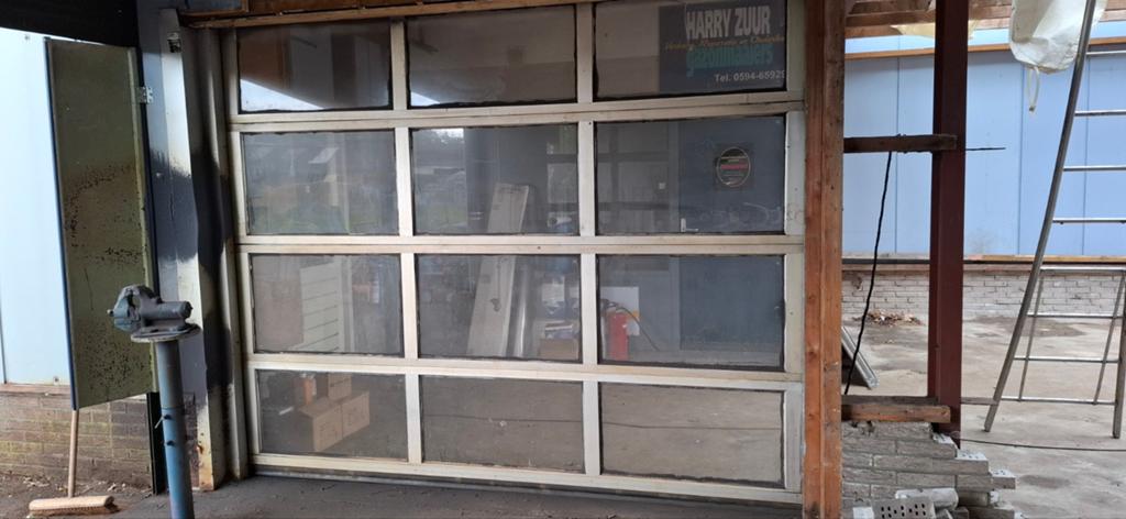 Glazen garage roldeur, Ophalen of Verzenden, 120 cm of meer, Garagedeur, 215 cm of meer
