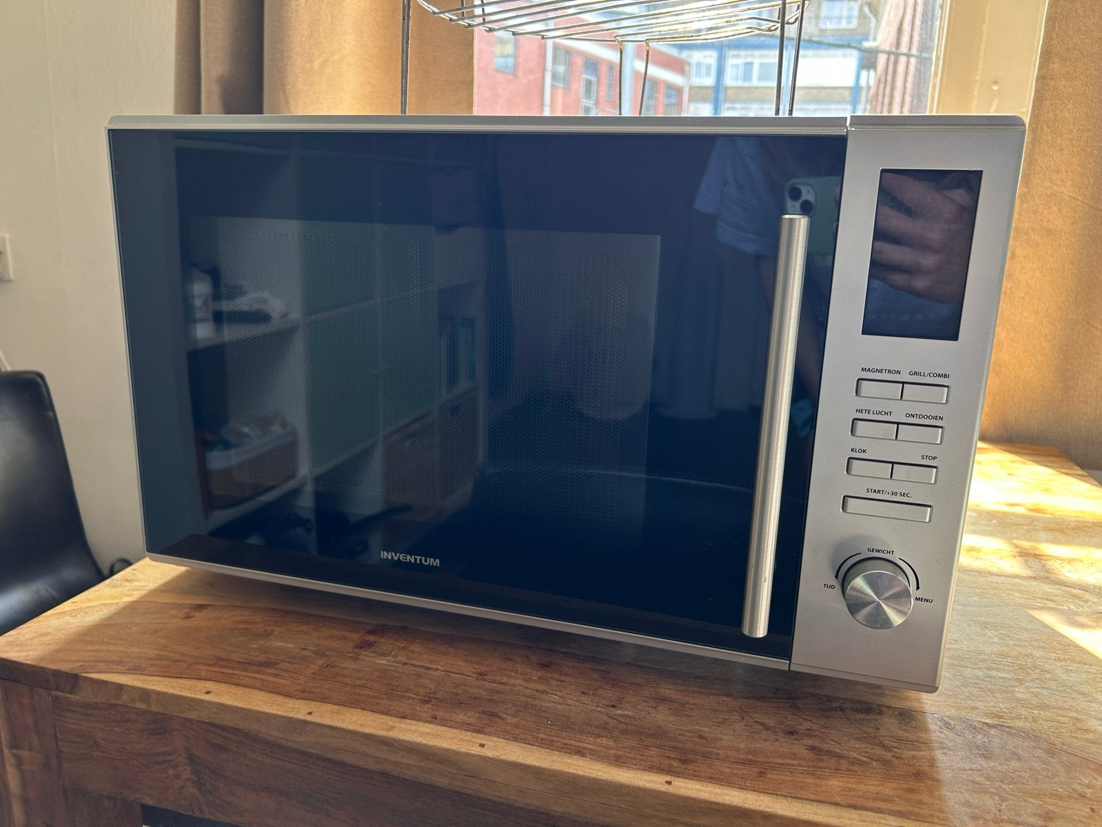 Inventum combimagnetron oven met grill en ontdooifunctie, Witgoed en Apparatuur, Magnetrons, Ophalen, Combimagnetron, Gebruikt