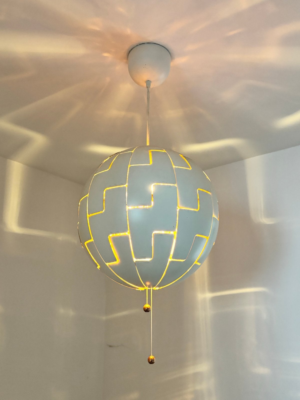 IKEA PS 2014 Hanglamp - Wit, Verstelbaar Design, Ophalen of Verzenden, Zo goed als nieuw, Metaal, E27 (groot)
