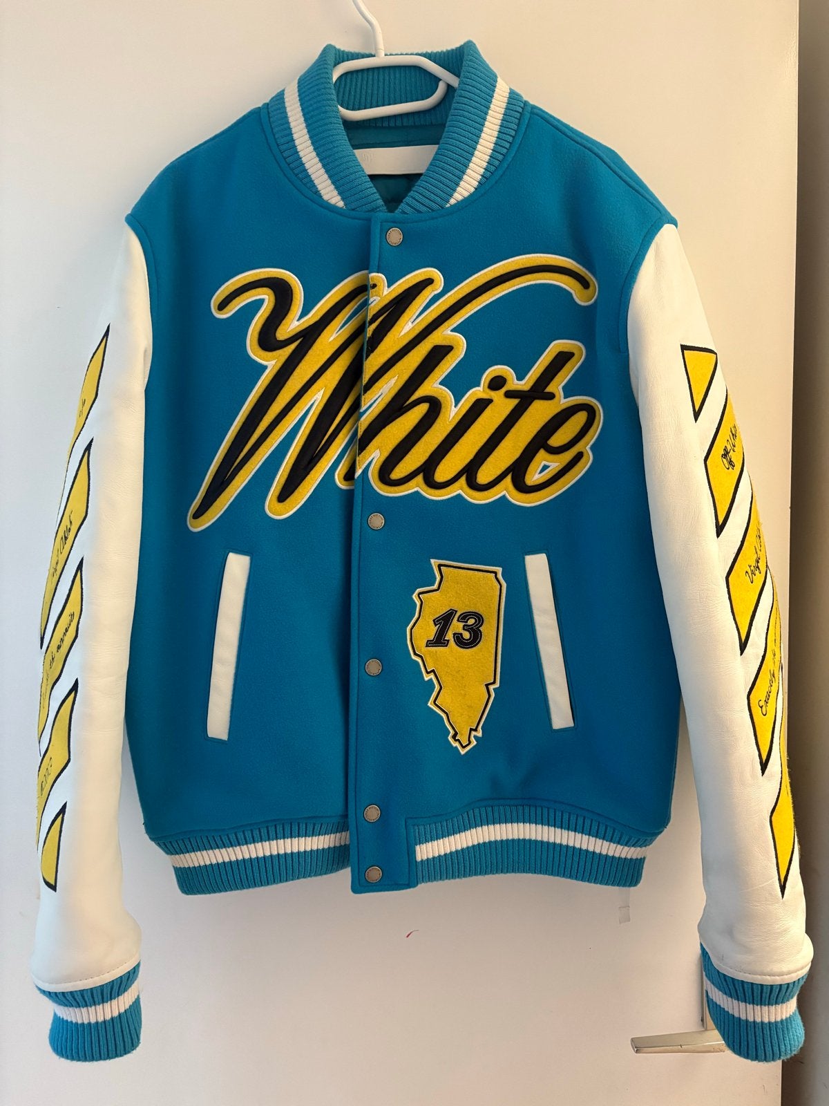 Off-White Varsity Jacket - Zo goed als nieuw, Kleding | Heren, Ophalen of Verzenden, Zo goed als nieuw, Overige maten, Meerkleurig