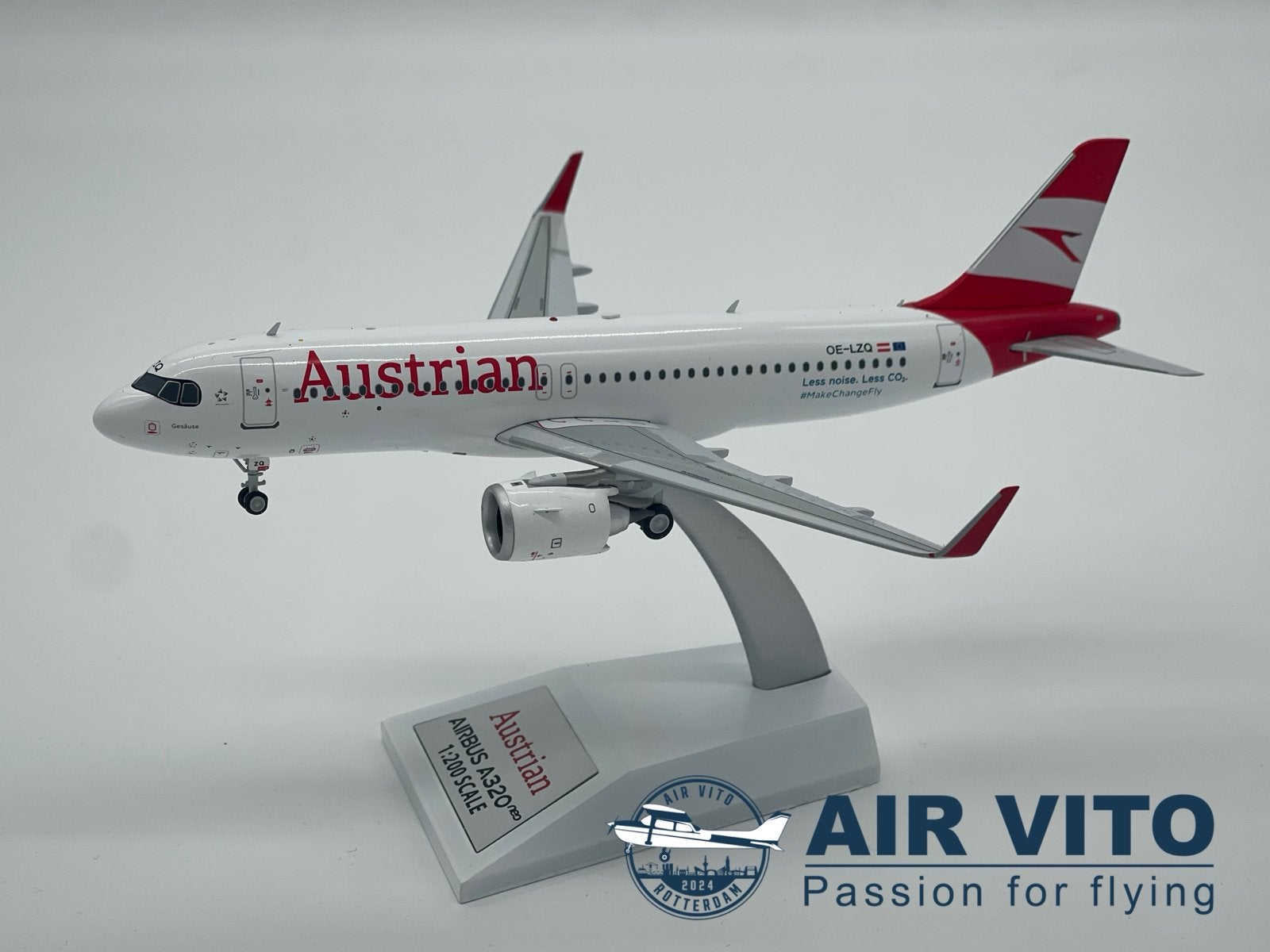 Airbus A320neo Austrian Airlines OE-LZQ 1:200 J Fox Models, 2992jb, Schaalmodel, Ophalen of Verzenden, Operations@airvito.com