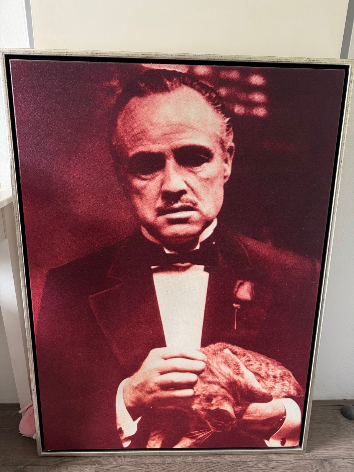 The Godfather - Marlon Brando met kat, Ophalen, Doek, Portret of Personen, Print