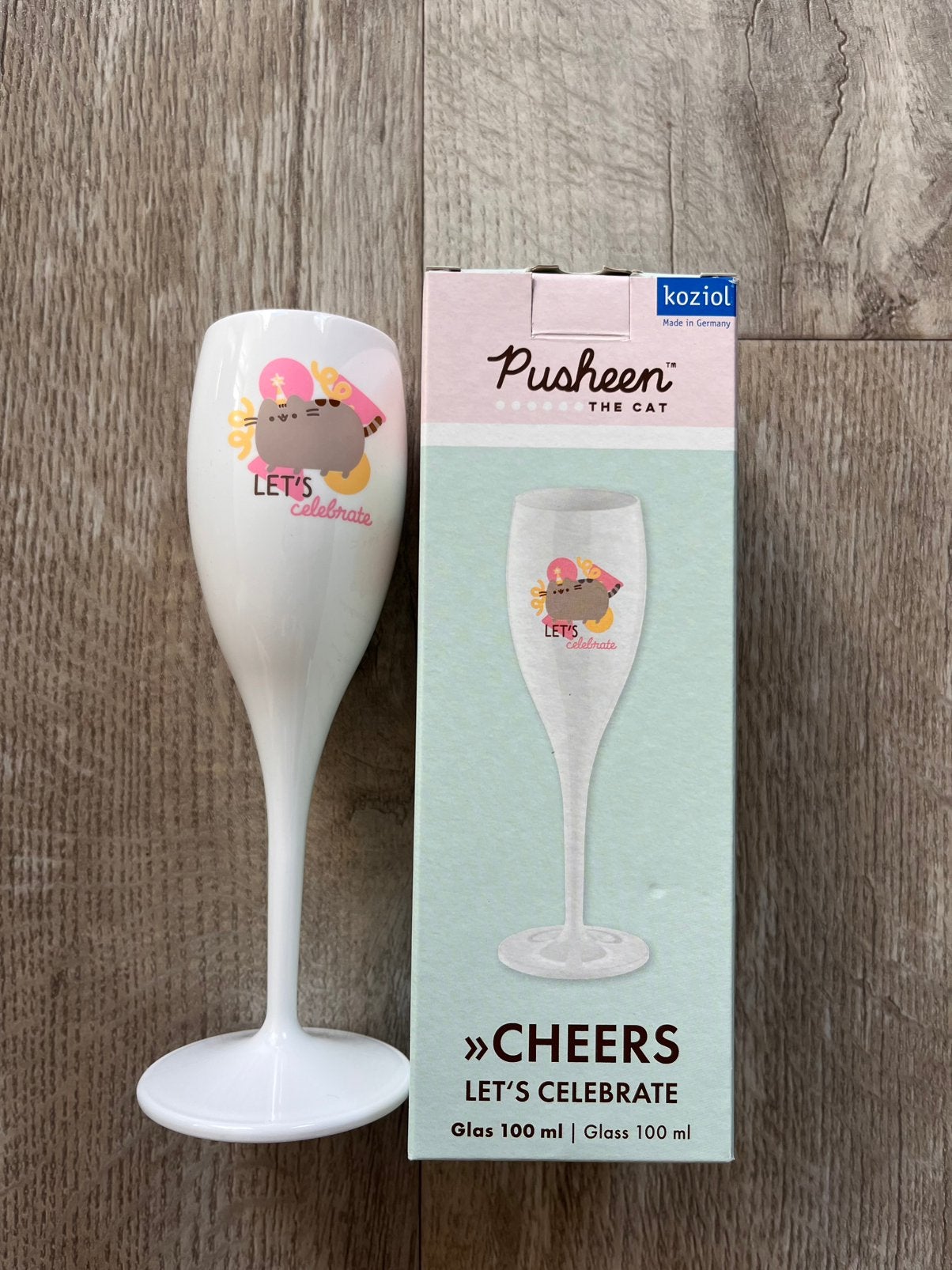 Pusheen champagneglas, Overige typen, Ophalen of Verzenden, Nieuw, Kunststof