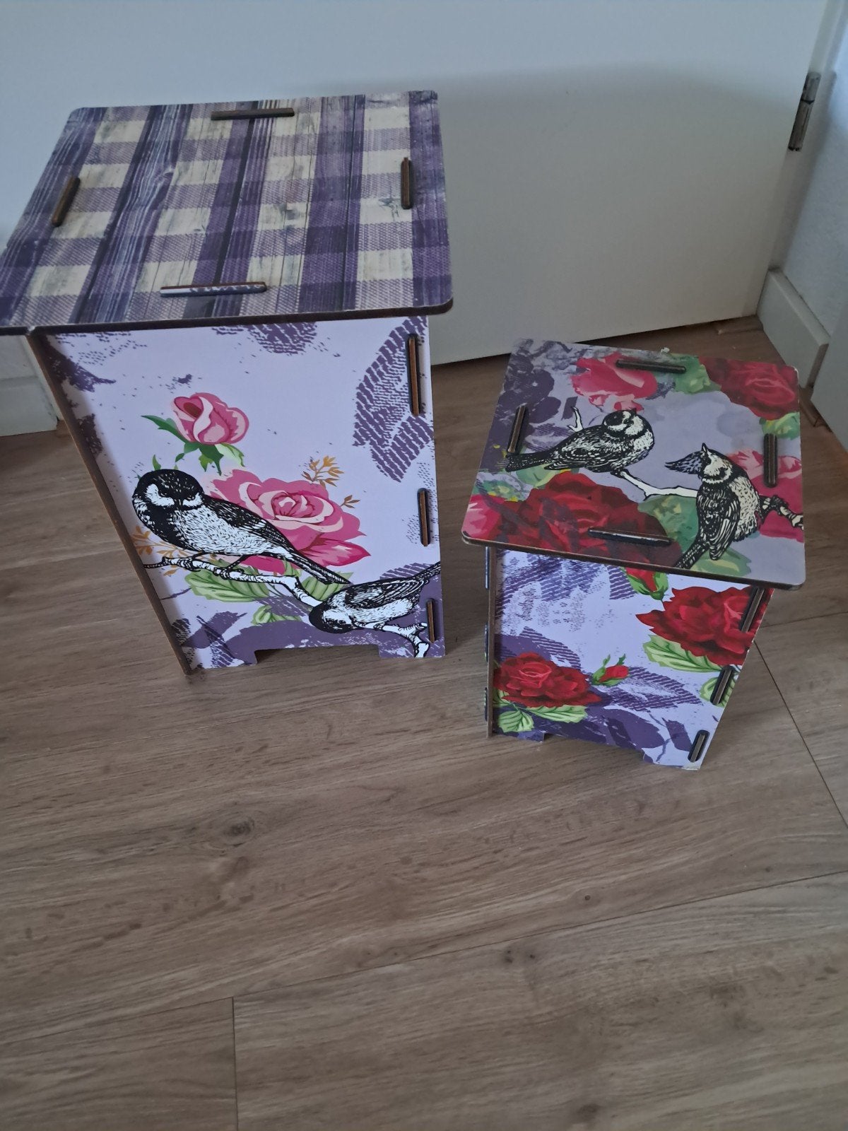 2 bijzettafels joie de vivre odefleur, Ophalen of Verzenden, Rond, Minder dan 55 cm, 45 tot 60 cm