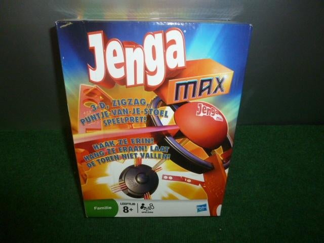 NIEUW super leuk actiespel JENGA MAX, Hobby en Vrije tijd, Gezelschapsspellen | Overige, Een of twee spelers, Ophalen of Verzenden