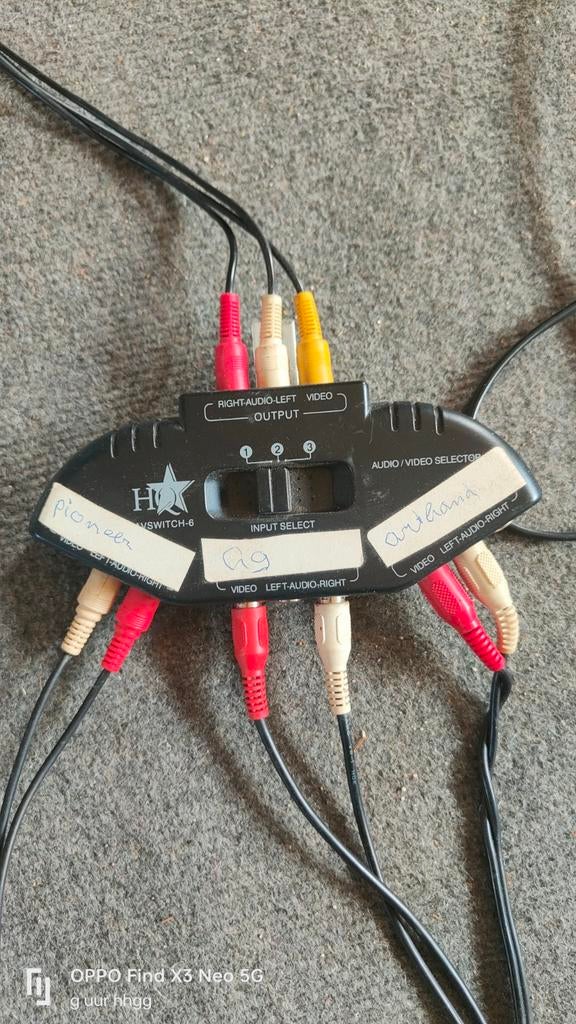 AV Switch 6-weg - Audio/Video Selector, Ophalen of Verzenden, Gebruikt, Minder dan 2 meter, Overige kabels