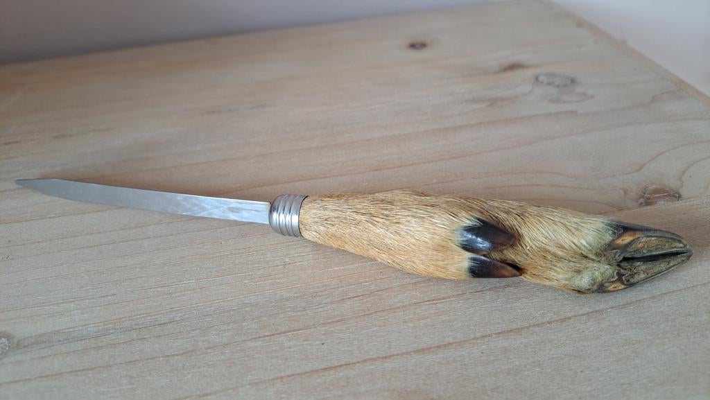 Brocante briefopener bokkenpoot / poot bokje - geitje, Antiek en Kunst, Ophalen of Verzenden