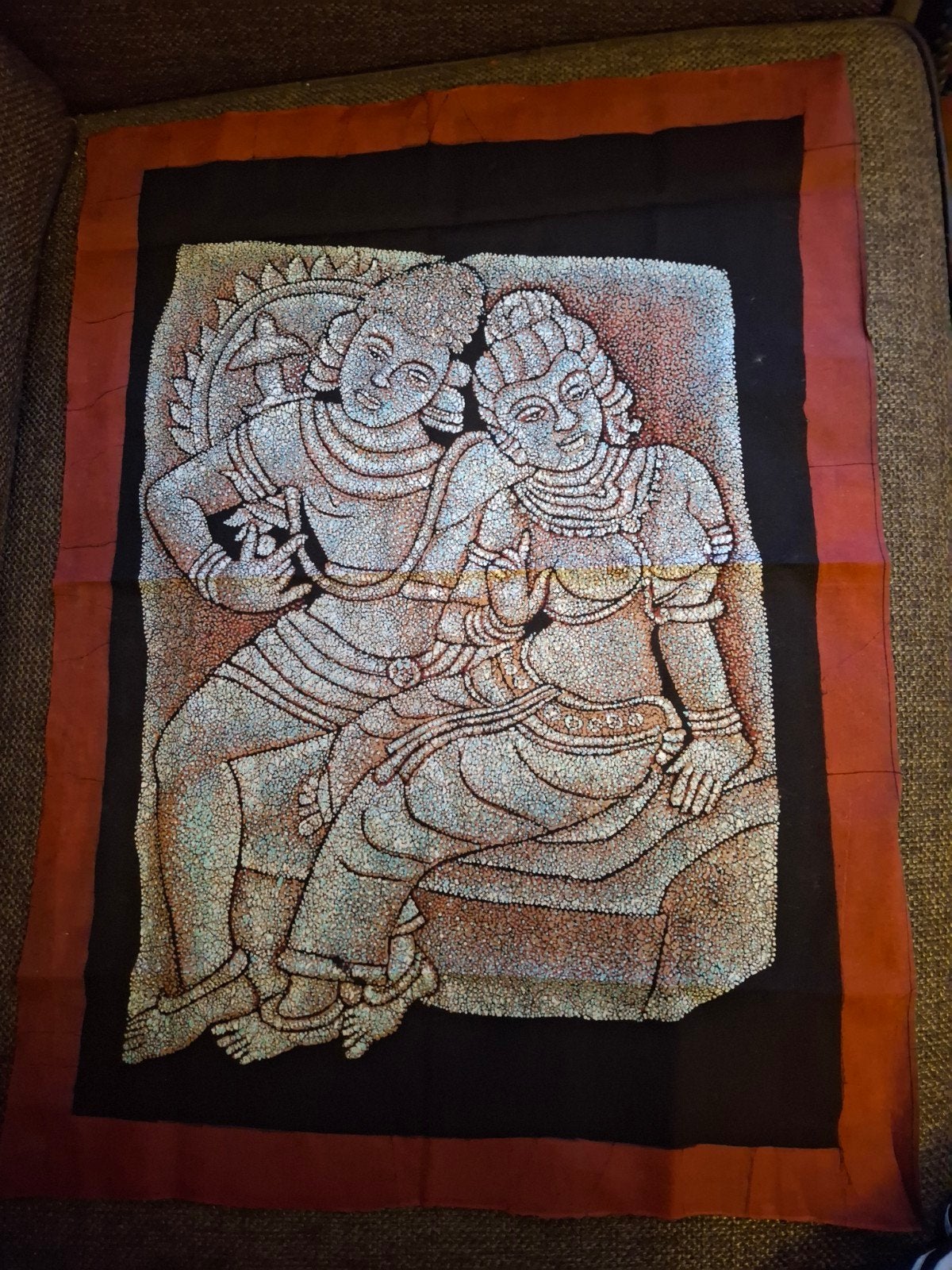 Doek uit India met prachtige afbeelding, Ophalen of Verzenden