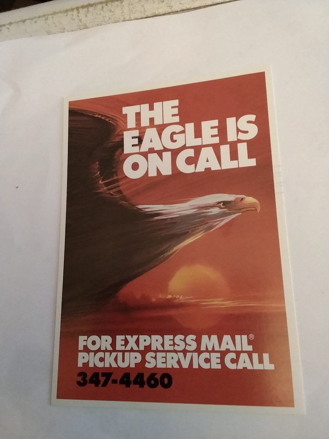 Vintage USPS Express Mail kaart - The Eagle Is On Call, Ophalen of Verzenden