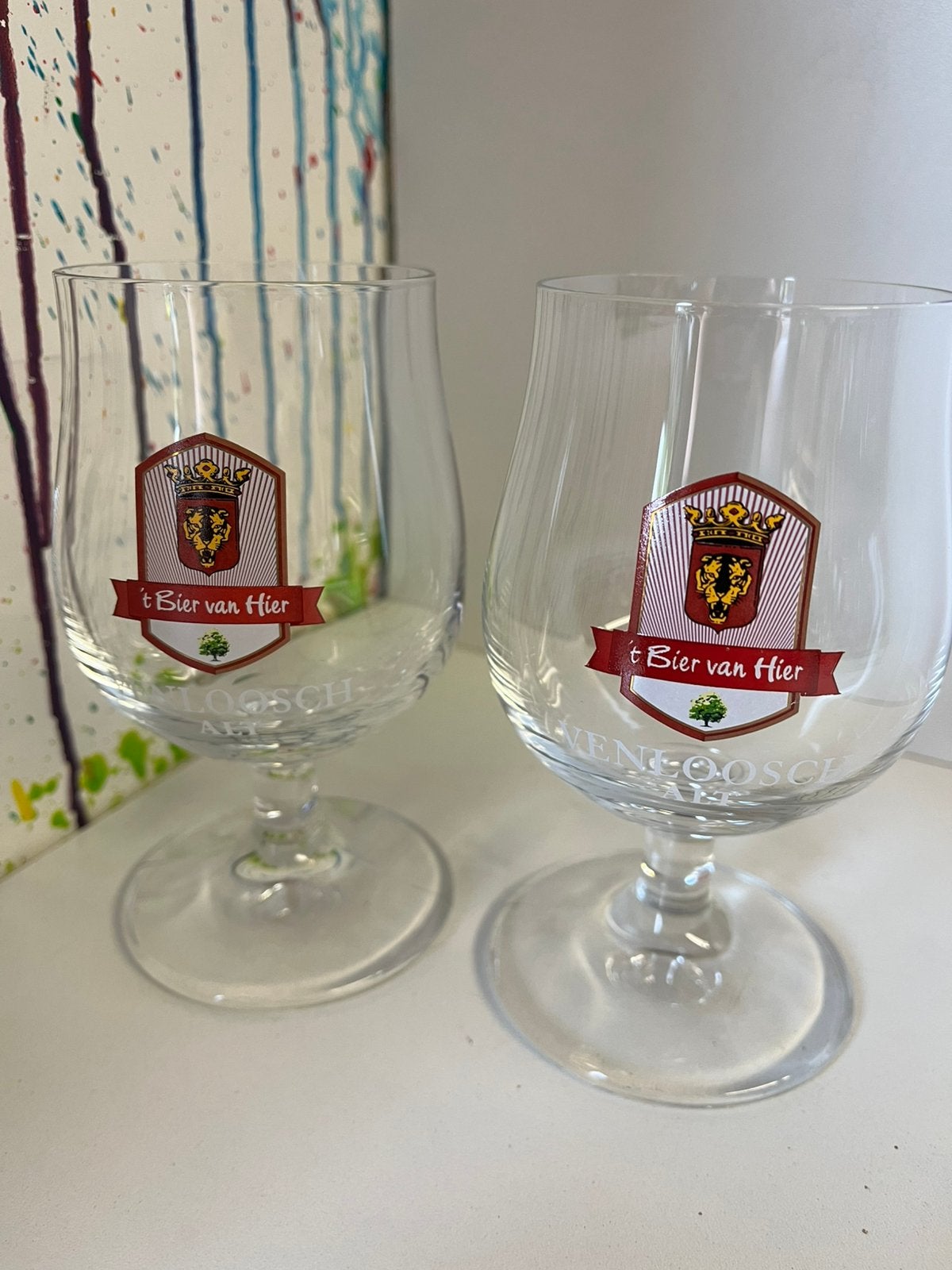 Venloosch Alt bierglazen set van 2 glazen, Ophalen of Verzenden, Nieuw, Glas of Glazen, Overige merken