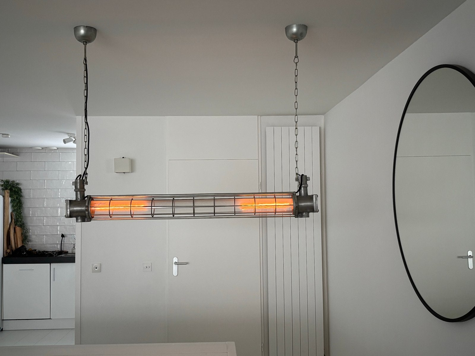 VT Wonen Tube lamp - Industriële hanglamp, Ophalen, Zo goed als nieuw, Metaal, 50 tot 75 cm