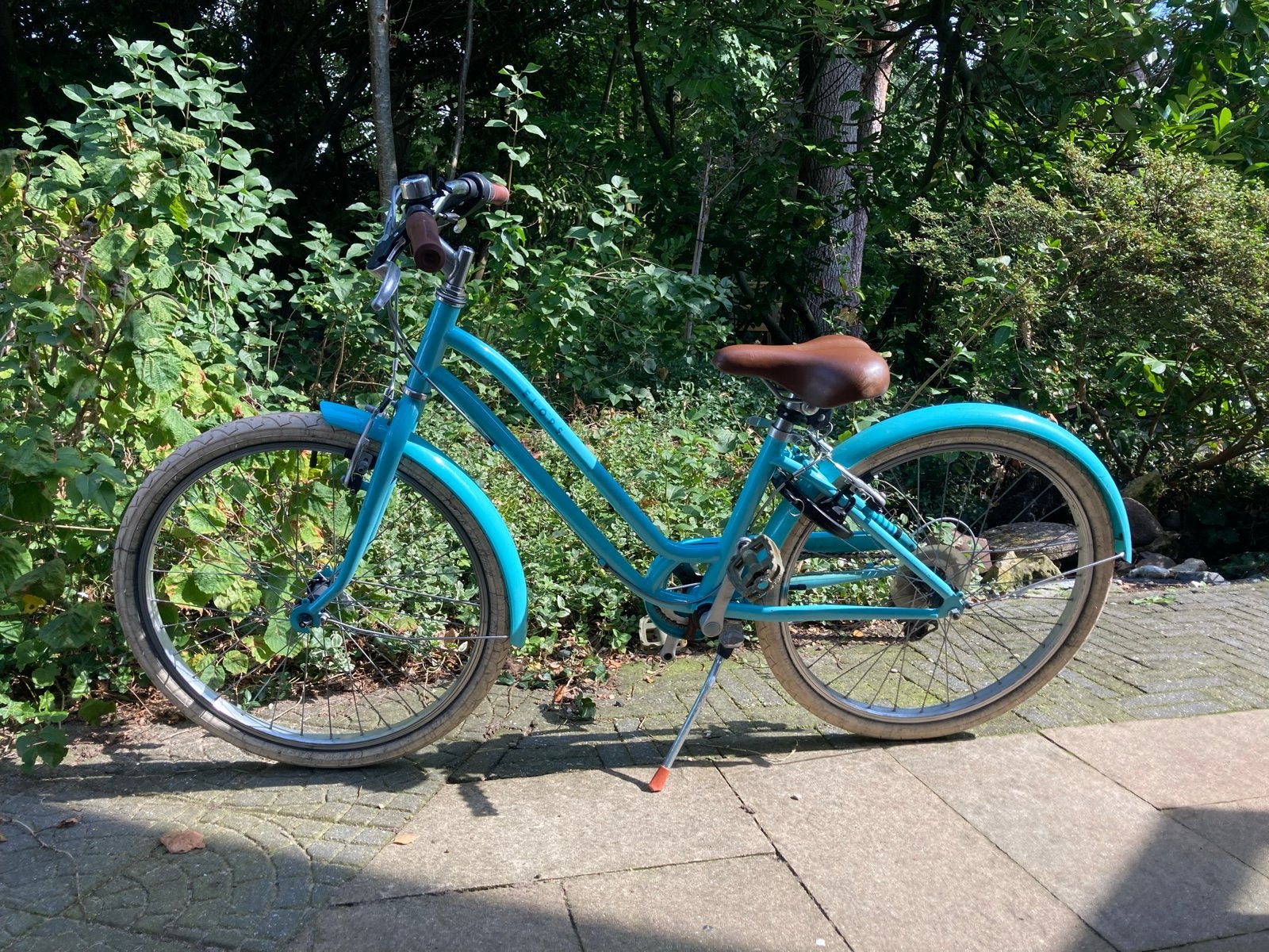 Decathlon Elops Kinderfiets 24 inch Turquoise, Ophalen of Verzenden, Gebruikt, Velgrem, 20 inch of meer