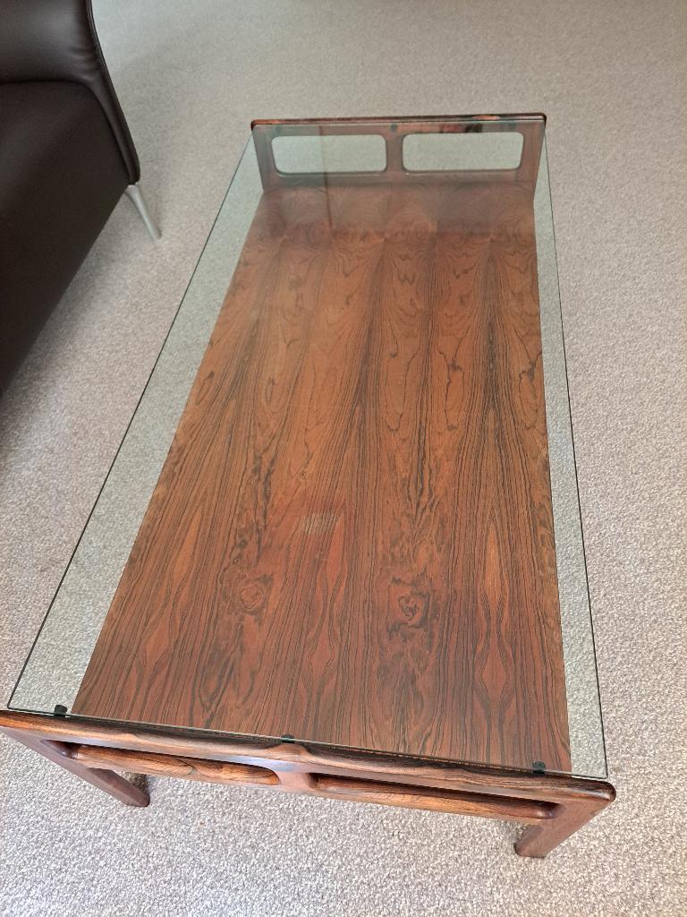 Salontafel Rosewood Vintage, Ophalen, Gebruikt, 100 tot 150 cm, 50 tot 75 cm