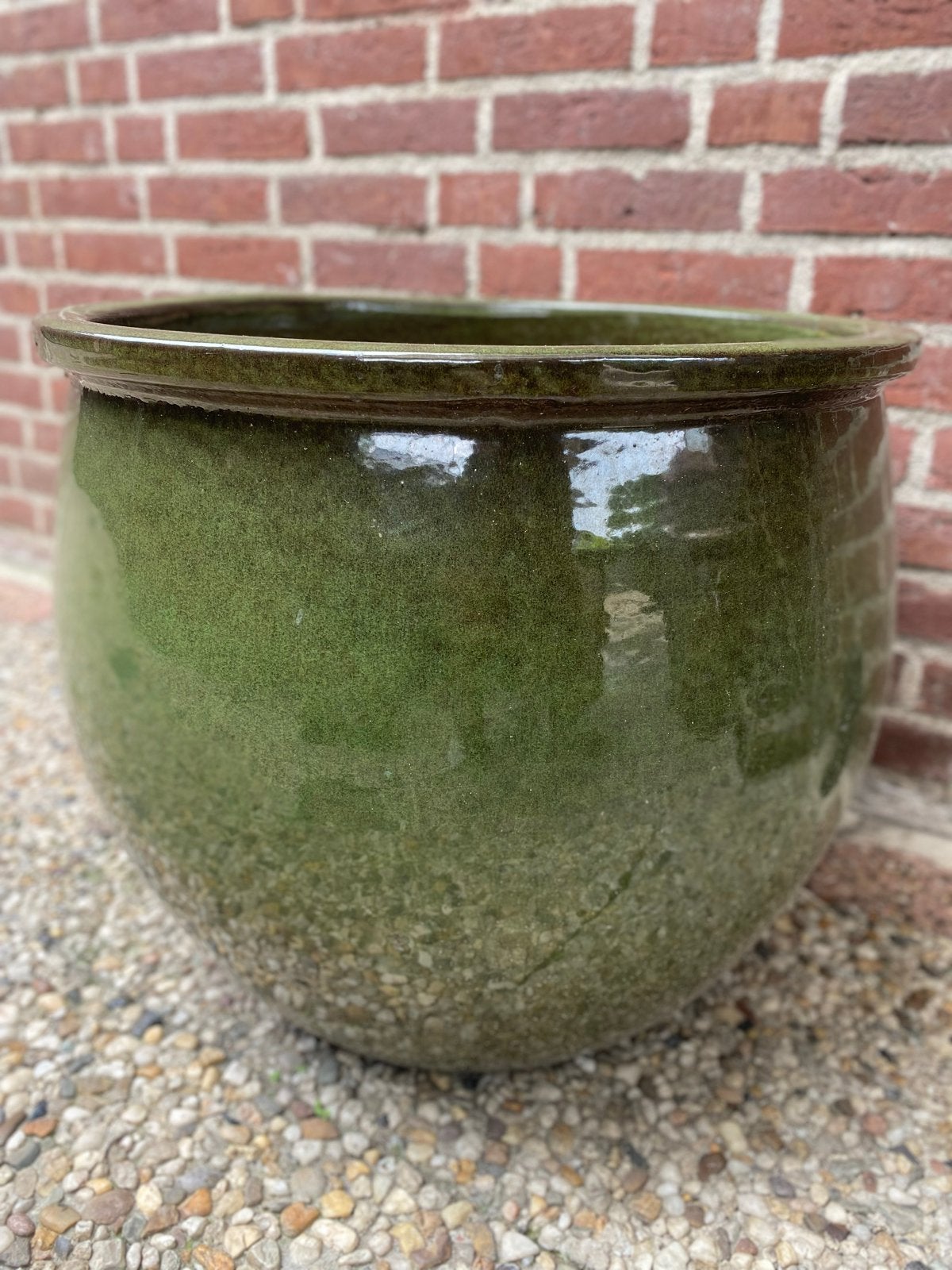 Grote groene plantenpot - Zo goed als nieuw, Tuin en Terras, Ophalen of Verzenden, Zo goed als nieuw, Overige materialen