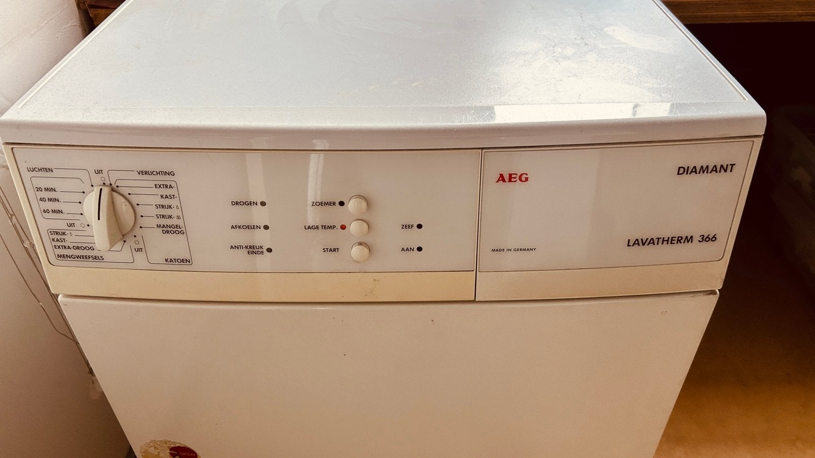 AEG Lavatherm 366 Diamant wasdroger, Ophalen, 6 tot 8 kg, Luchtafvoer, Zo goed als nieuw