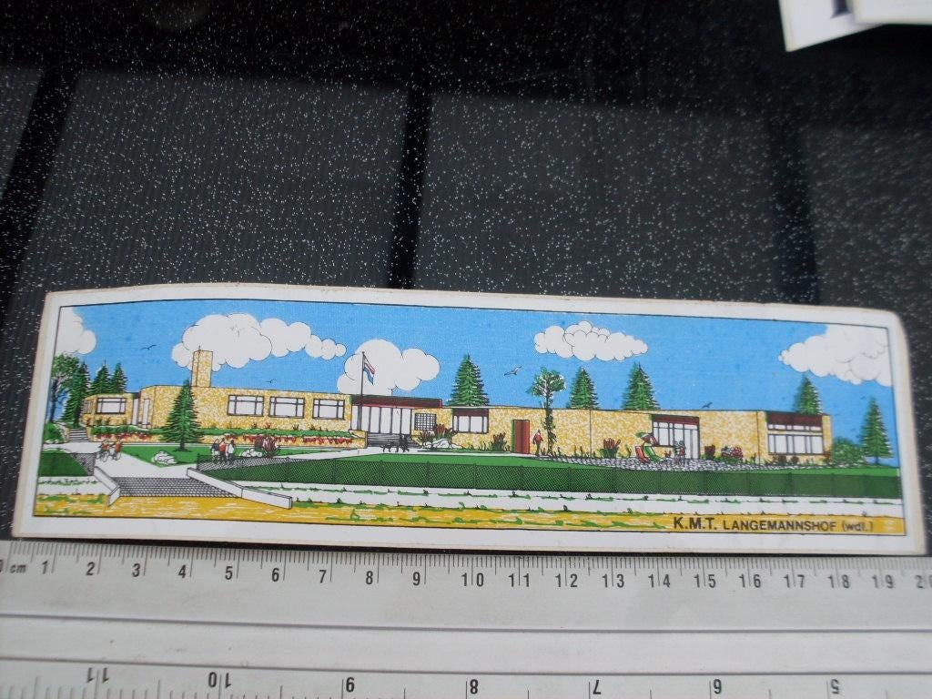 sticker kmt langemannshof west duitsland gebouw leger, Verzenden, Zo goed als nieuw, Bedrijf of Vereniging
