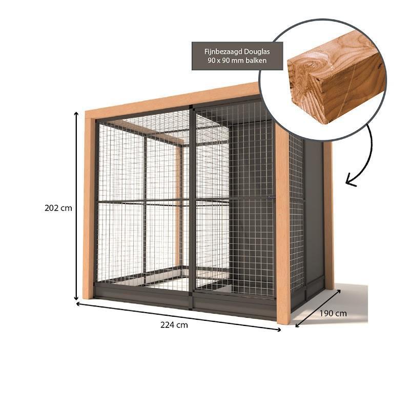 Aluminium kippenren Alfred | model 2, Dieren en Toebehoren, Ophalen of Verzenden, Nieuw, Kippenhok of Kippenren