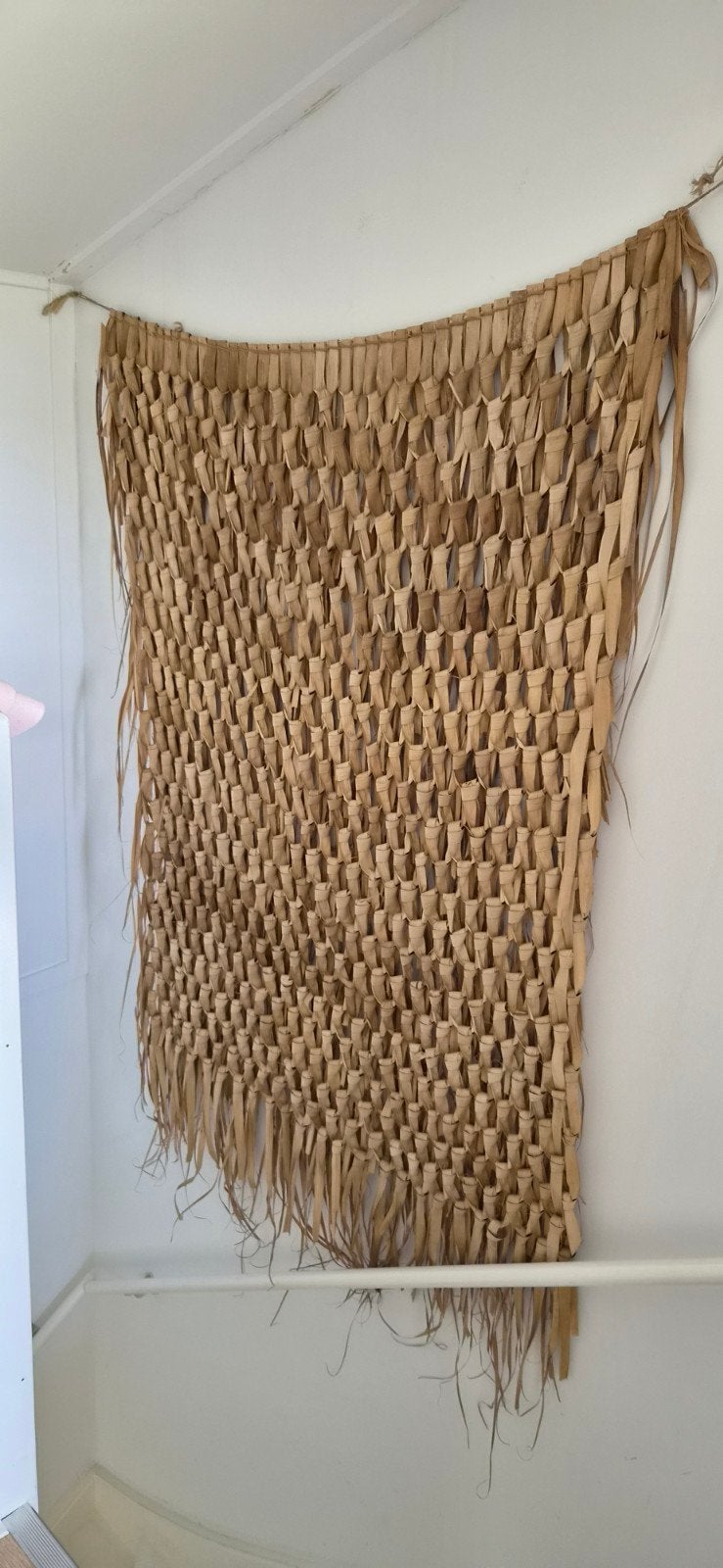 Mooi groot wandkleed van palmblad +- 120 x 185 cm, Ophalen