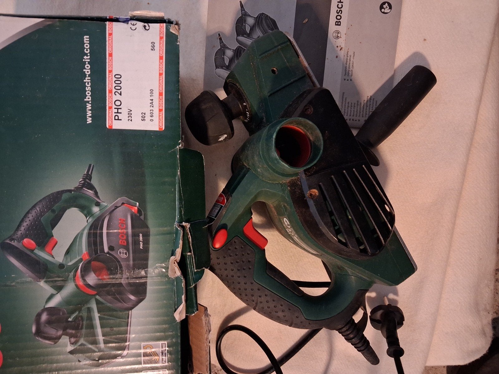 Bosch PHO 2000 elektrische schaafmachine, Doe-het-zelf en Verbouw, Ophalen of Verzenden, Gebruikt, Overige typen, Bosch