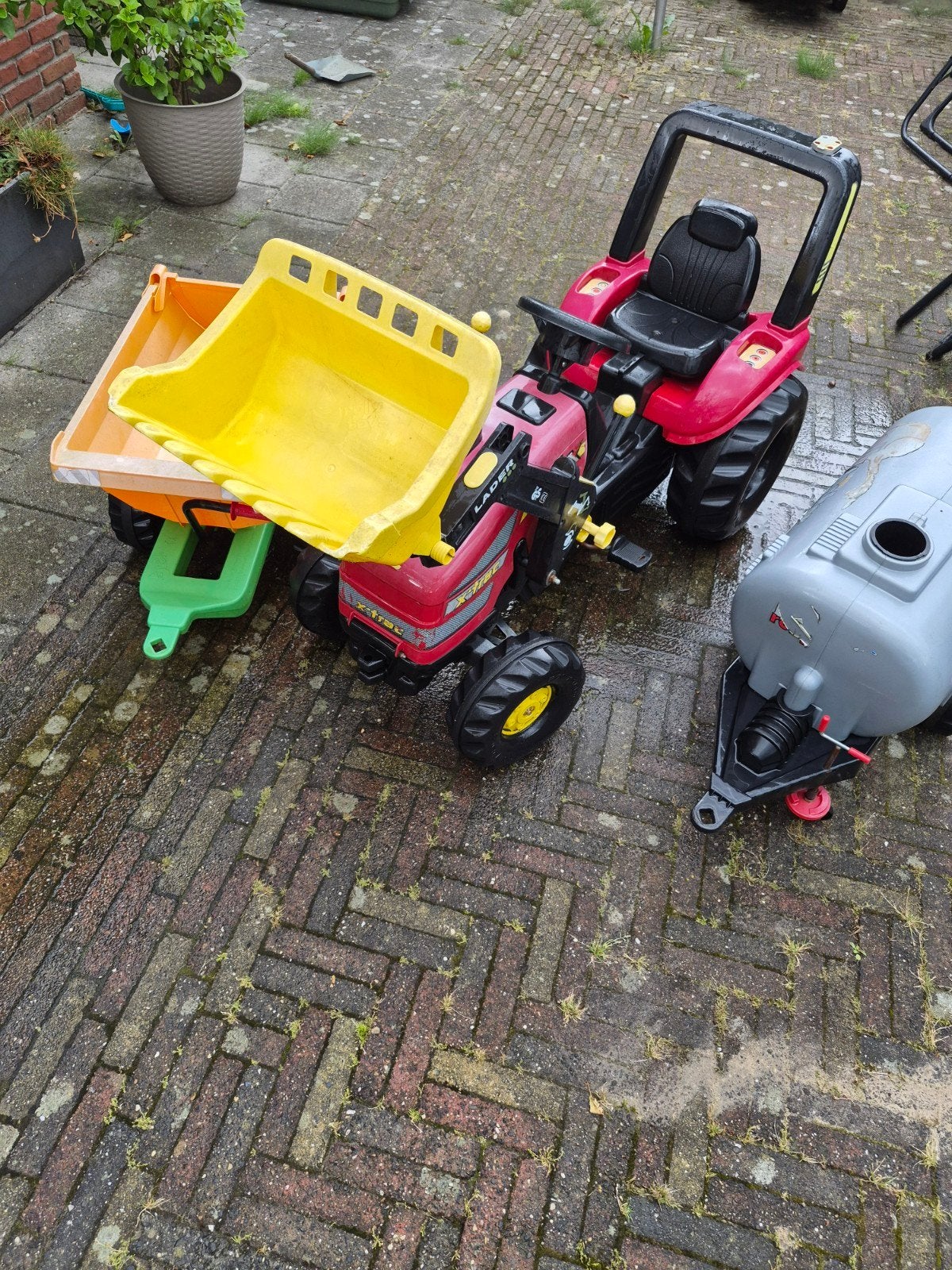 Rolly Toys X-Trac traptractor met aanhangers, Ophalen, Gebruikt