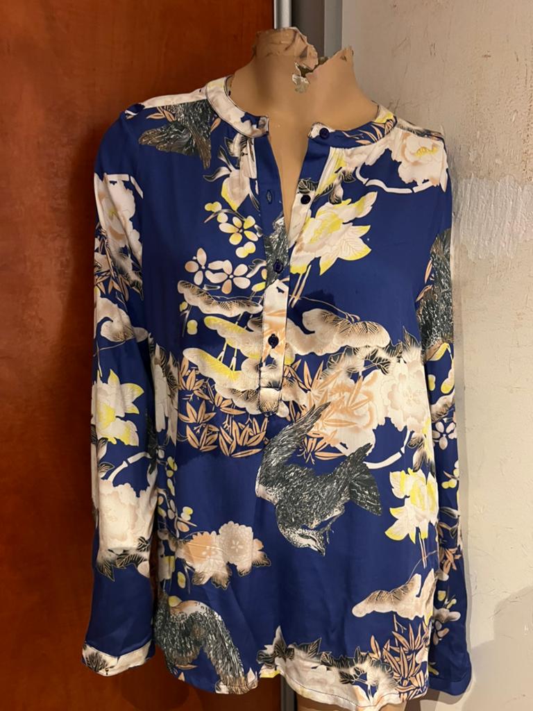 LOLLYS LAUNDRY blouse maat L viscose origineel zgan, Kleding | Dames, Blauw, Maat 42/44 (L), T, Ophalen of Verzenden