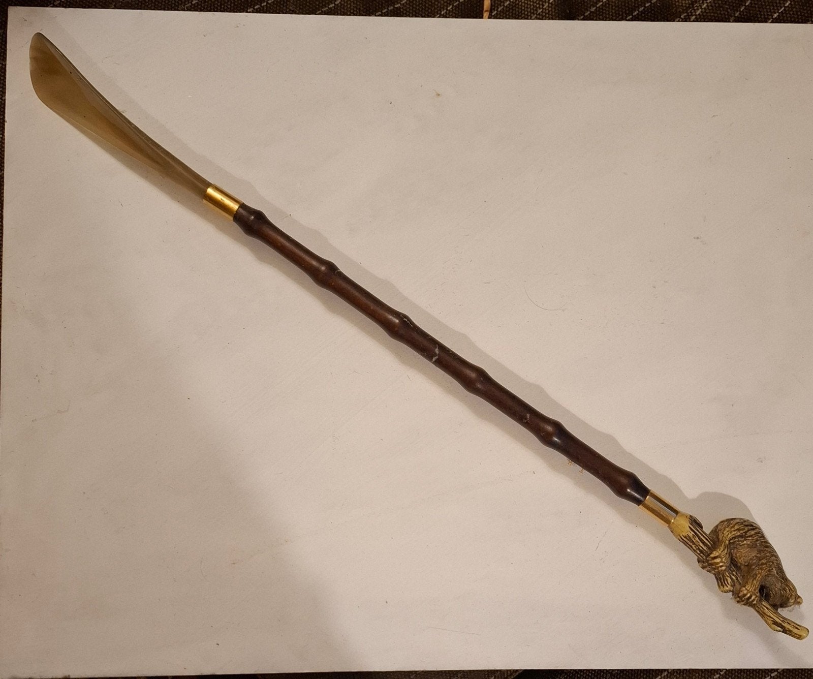 Antieke schoenlepel 56 cm, Ophalen of Verzenden, Zo goed als nieuw