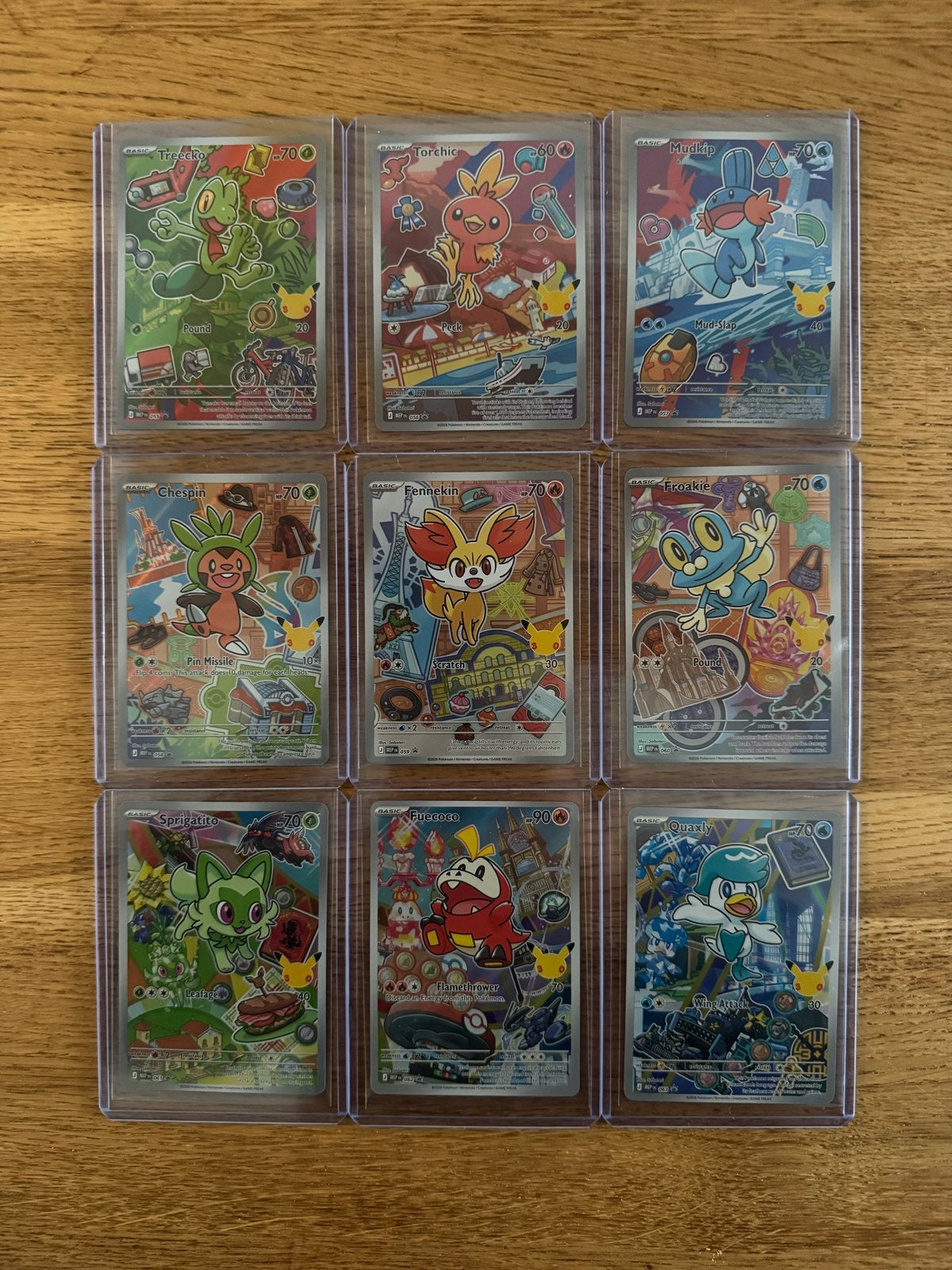 Pokémon First Partner Series 3 - Complete set 9 kaarten, Ophalen, Zo goed als nieuw, Meerdere kaarten, Foil