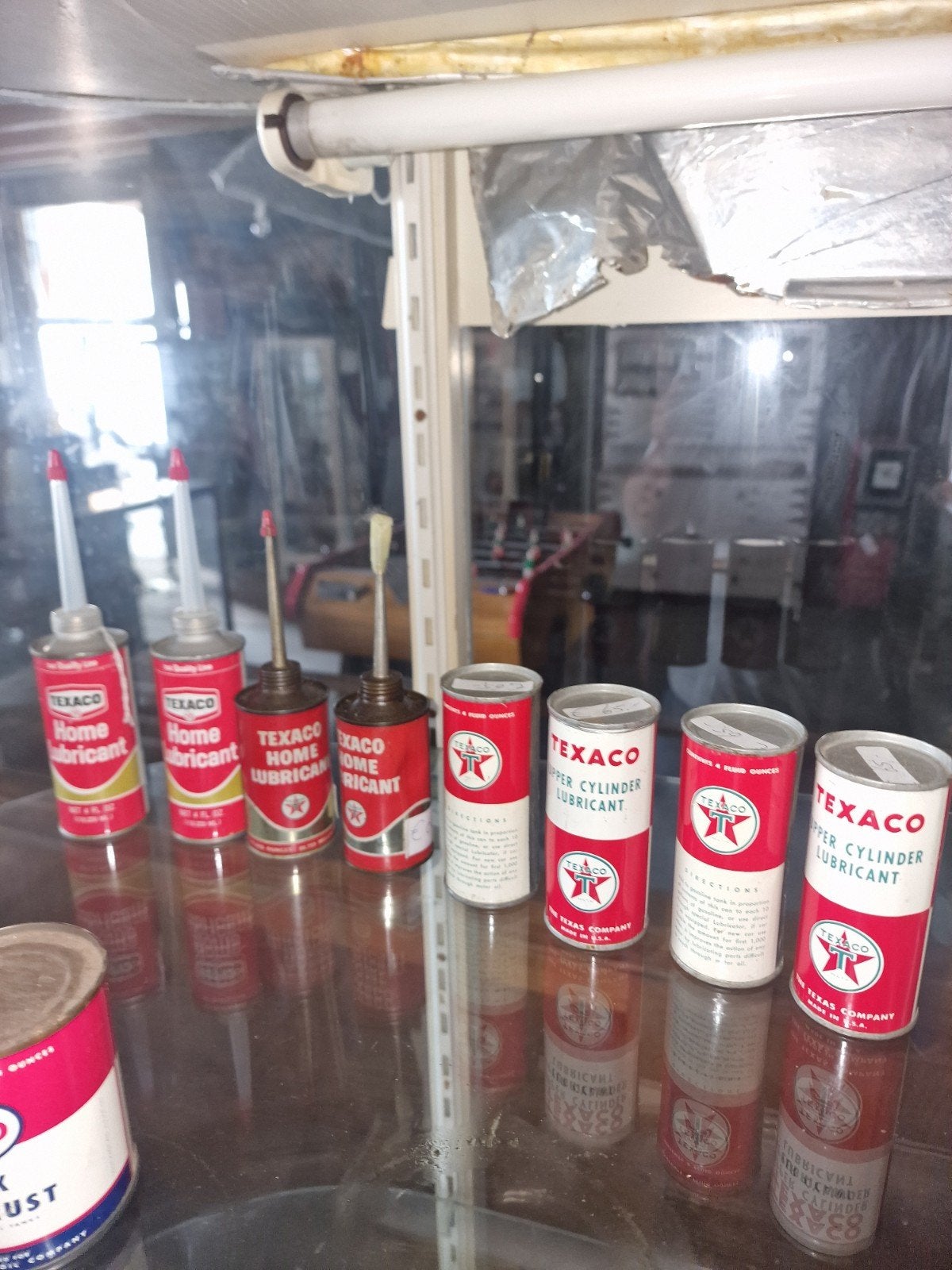Oilie blikken shell texaco gulf  esso ouaker oilzum stp mobi, Ophalen, Gebruikt, Overige