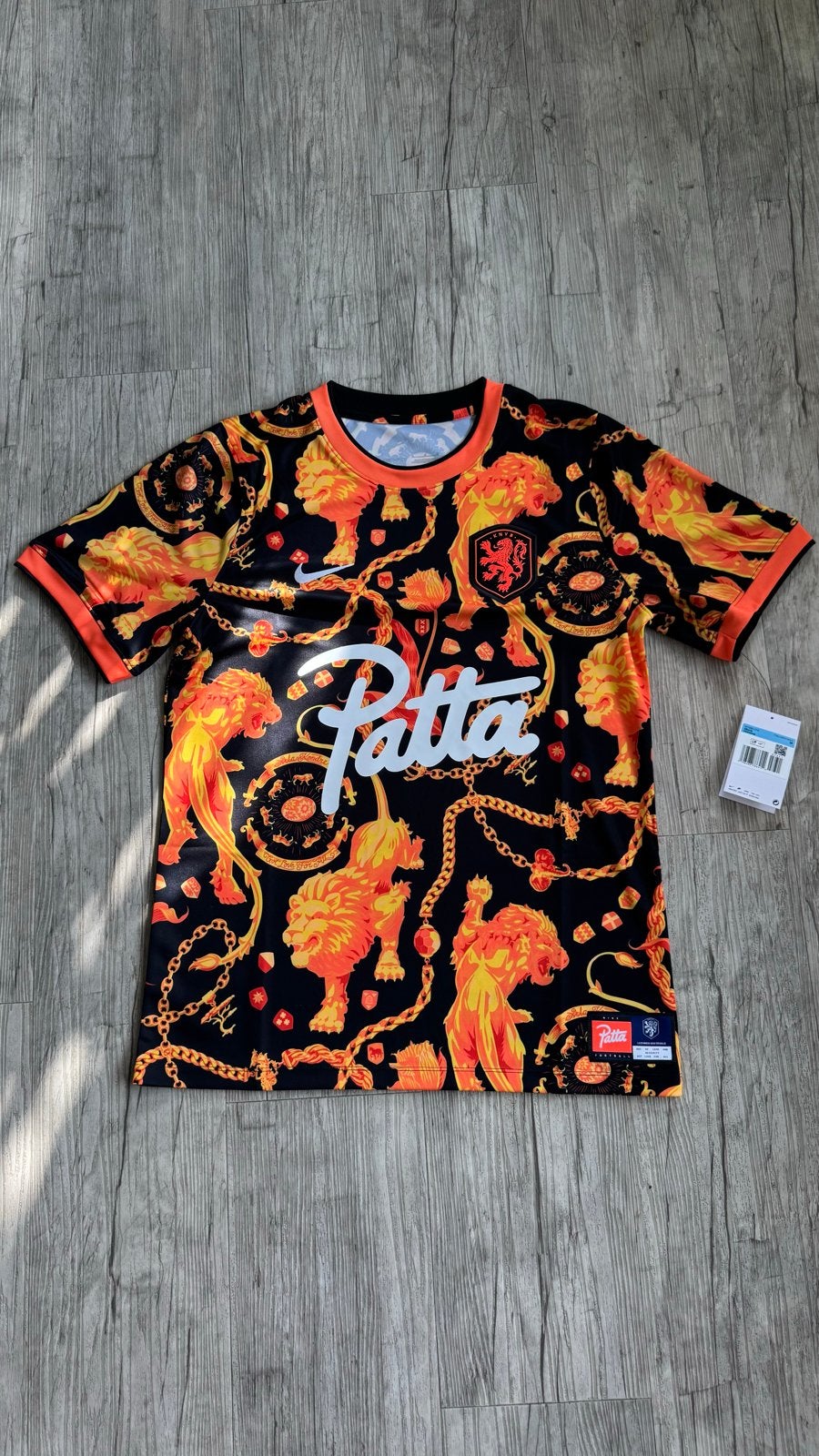 Patta x Nike KNVB Pre-Match Jersey (Zwart) Maat M, Kleding | Heren, T-shirts, Ophalen, Nieuw, Maat 48/50 (M), Zwart