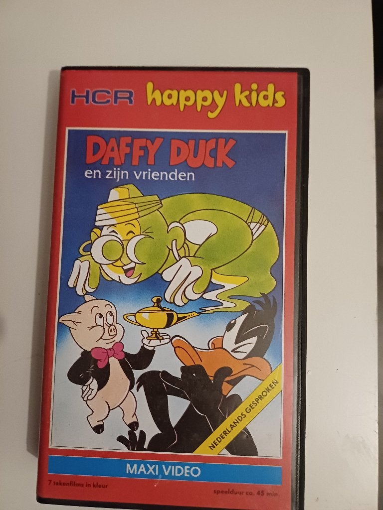 Daffy Duck en zijn Vrienden – VHS – HCR Happy Kids, Cd's en Dvd's, VHS | Kinderen en Jeugd, Gebruikt, Tekenfilm, Alle leeftijden