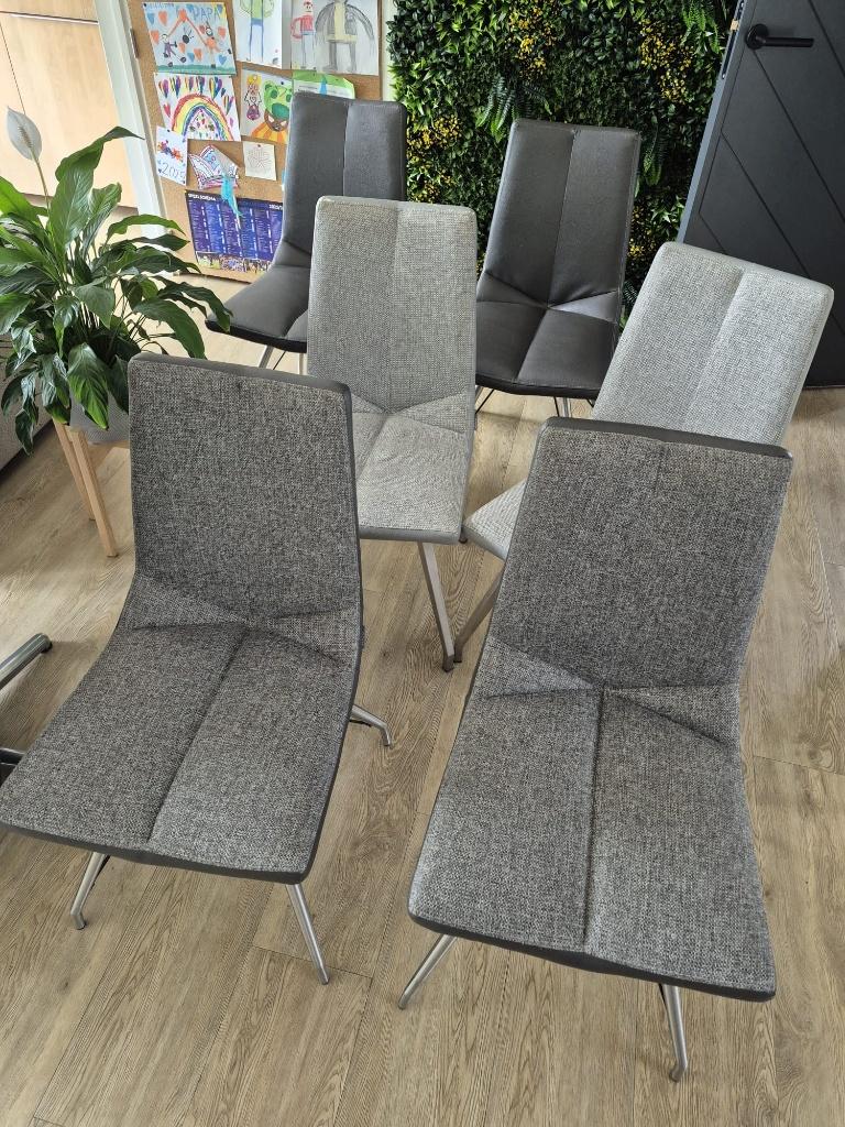 eetkamerstoelen, Huis en Inrichting, Stoelen, Ophalen, Gebruikt, Leer, Vijf, Zes of meer stoelen