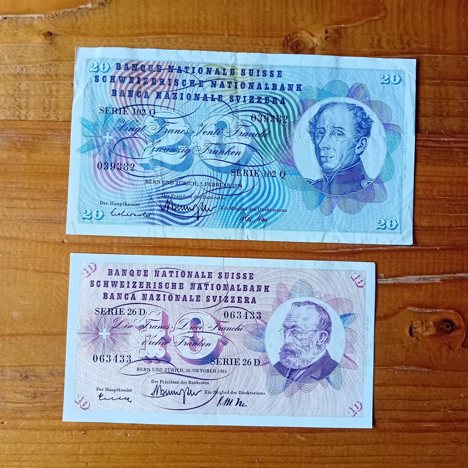 Zwitserse Franc biljetten, Ophalen of Verzenden, Overige landen