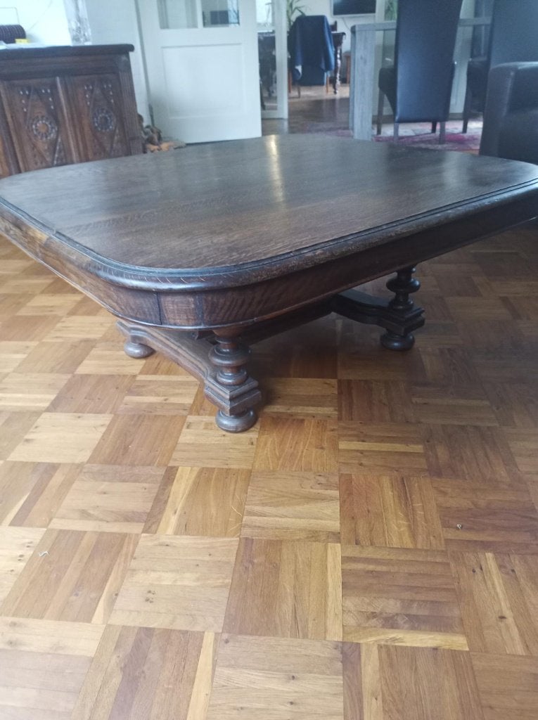 Henri Deux Salontafel, Ophalen, Gebruikt, 100 tot 150 cm, Eikenhout