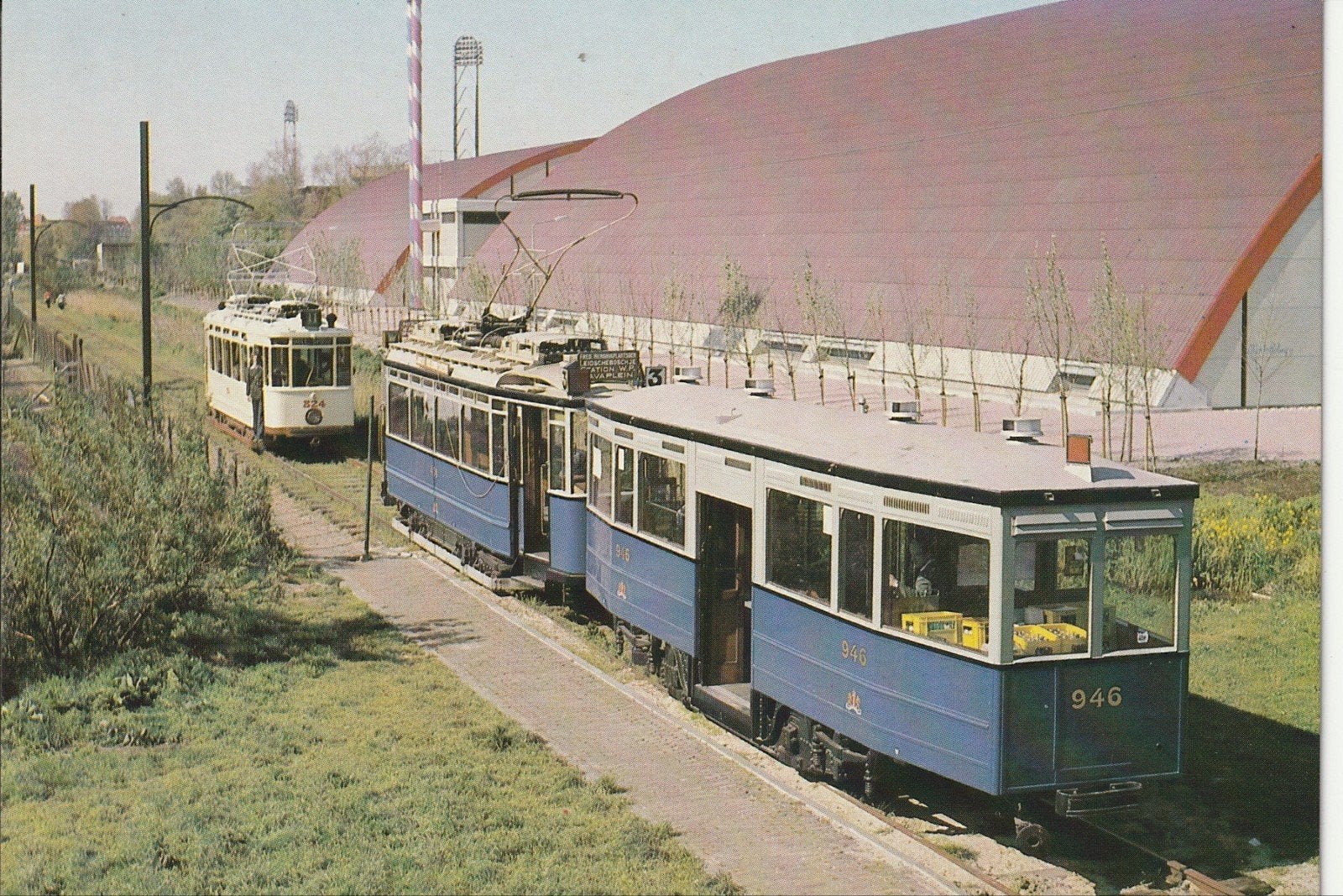 AMSTERDAM MUSEUMLIJN EINDPUNT RINGWEG GVB 946 + 401, HTM 824, Ophalen of Verzenden, 1960 tot 1980, Ongelopen, Noord-Holland