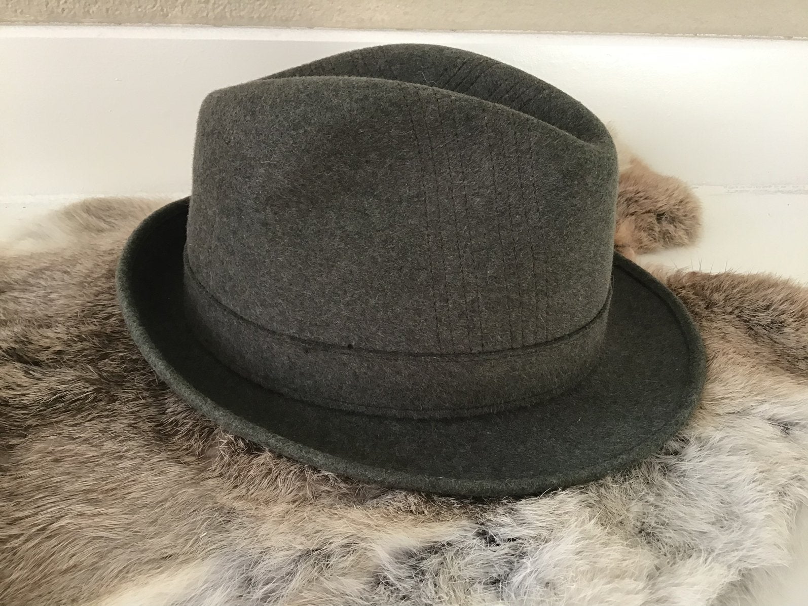 Vintage Benet Wollen hoed Groen * Maat 56, Kleding | Heren, Hoeden en Petten, Ophalen of Verzenden, Zo goed als nieuw