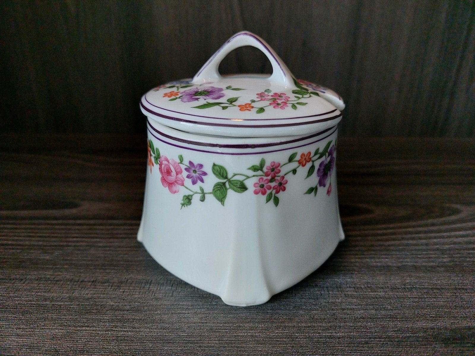 Vintage Z.S.&Co Bavaria Suikerpotje met Bloemmotief, Ophalen